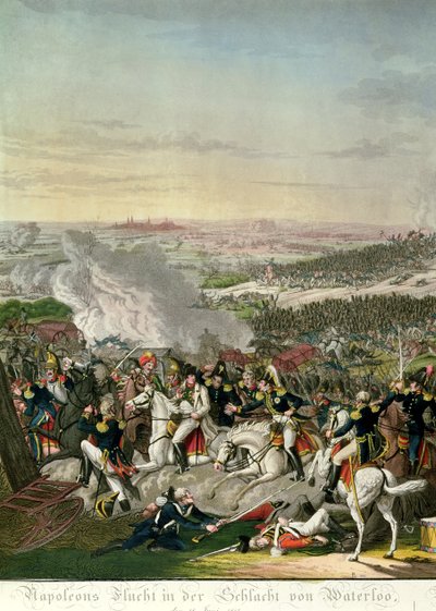 Fuite de Napoléon I (1769-1821) Bataille de Waterloo, 18 juin 1815, 1816 - Johann Moritz Rugendas